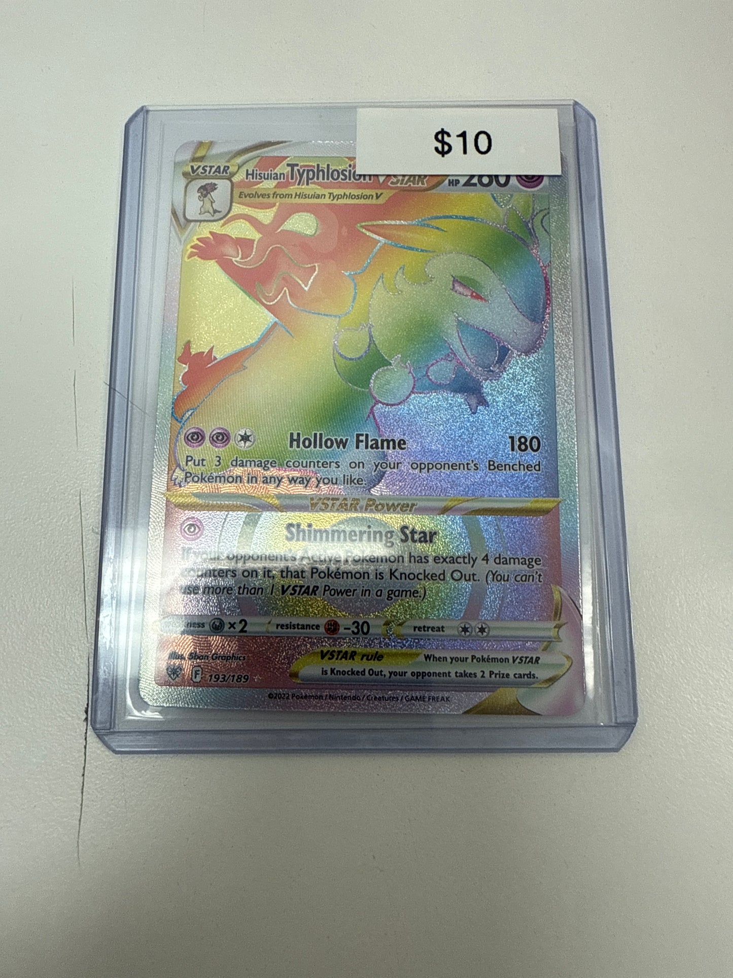 Pokemon Hisuian Typlosion Vstar Secret #193/189