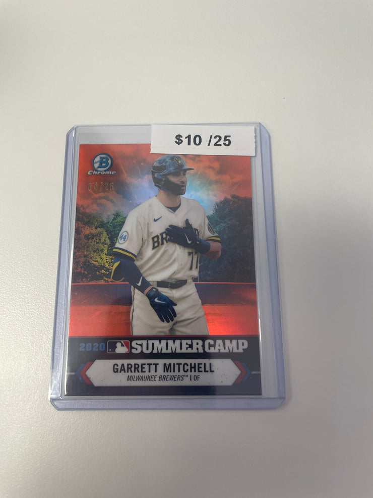 2021 Bowman Chrome Garrett Mitchel Orange /25 