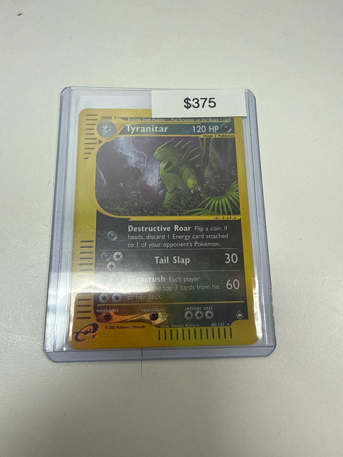 Pokemom Tyrantiar Reverse Holo #40/147