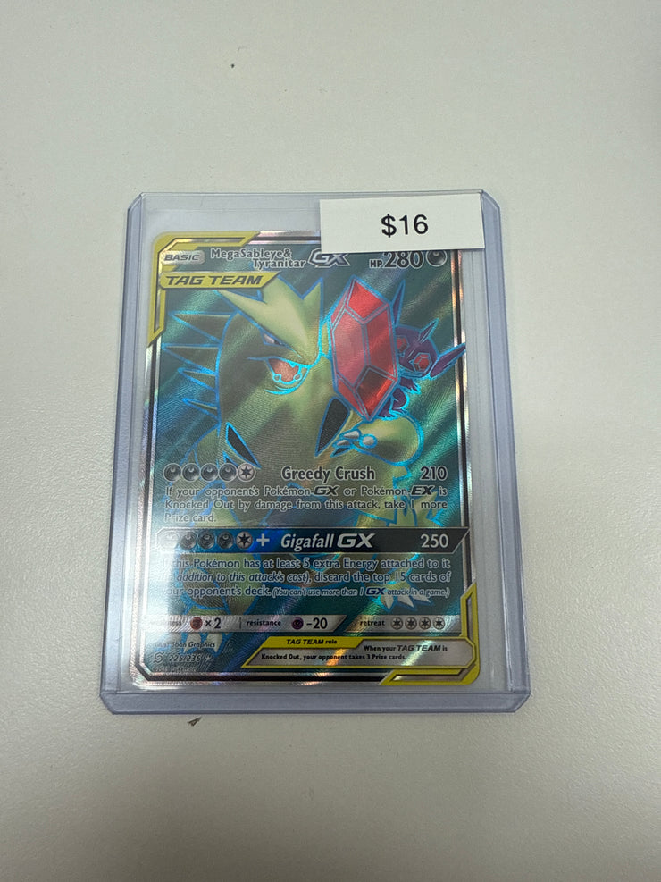 Pokemon Mega Sableye & Tyranitar GX 