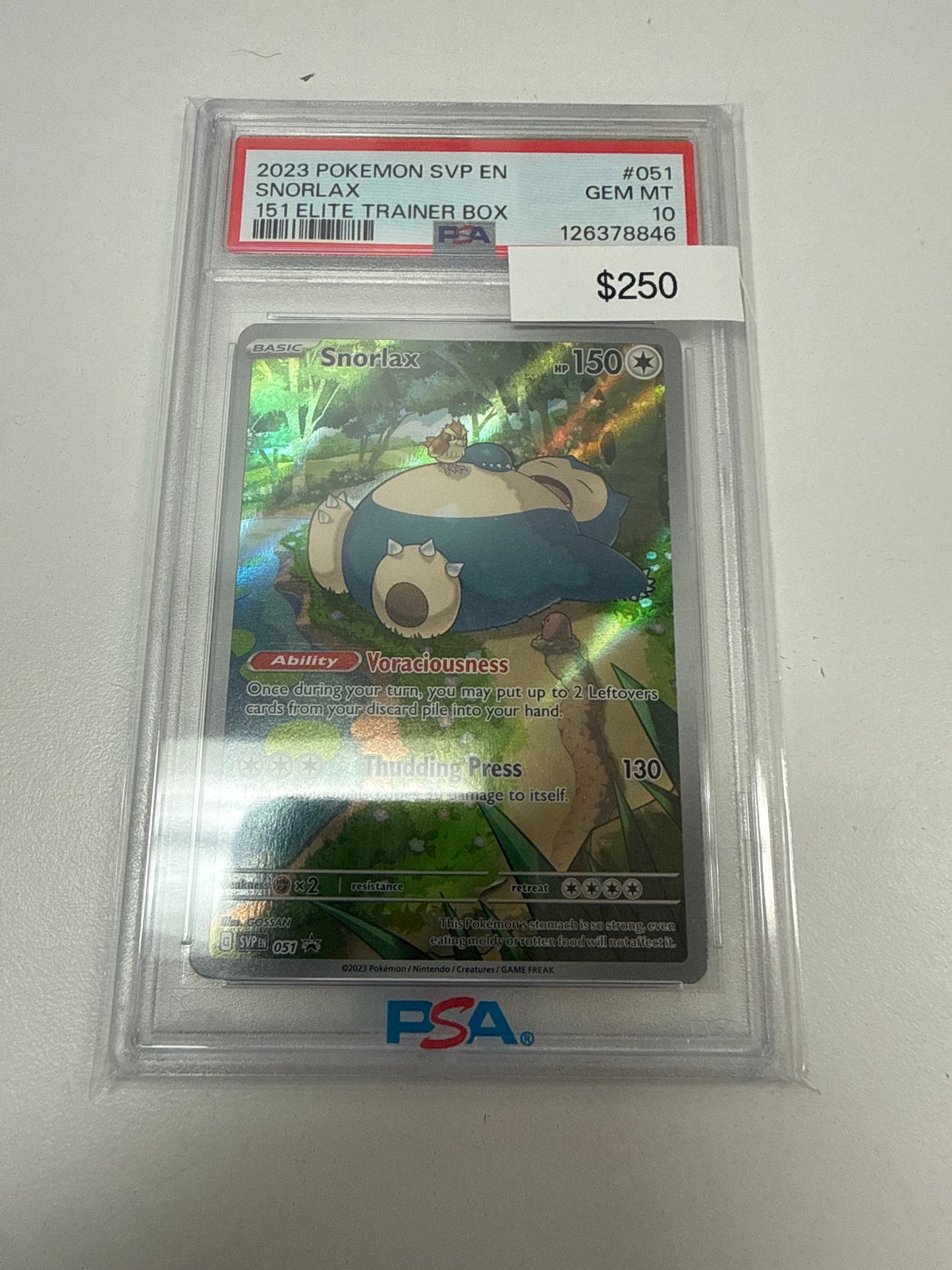 Pokemon 151 Promo Snorlax #051 PSA 10