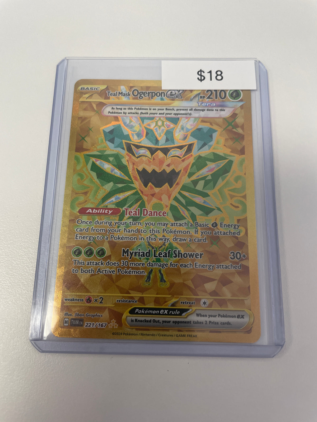 2024 Teal Mask Ogerpon EX Gold #221/167