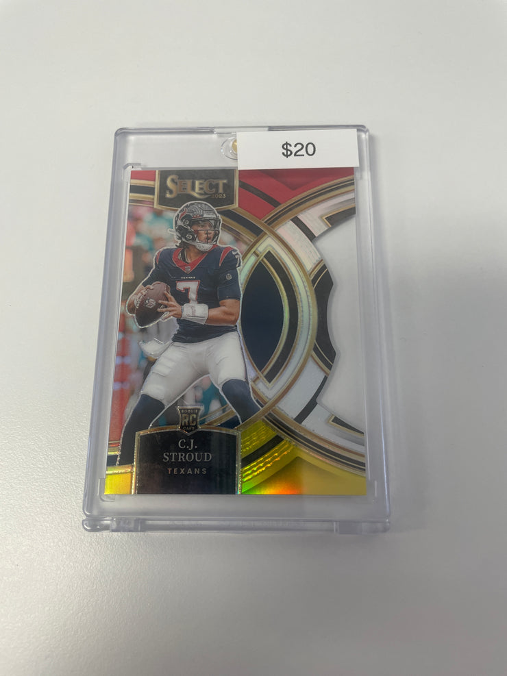 2023 Select CJ Stroud Red/Yellow Die Cut 