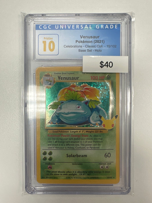 Pokemon Celebrations Venusaur Classic Collection CGC 10 Pristine