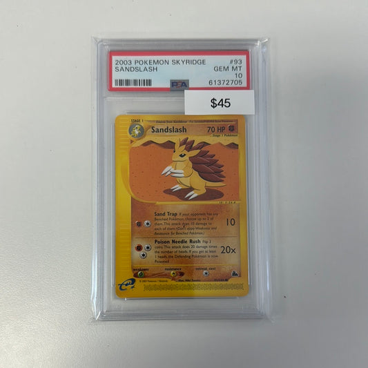 2003 Pokémon Skyridge Sandslash 93 PSA 10