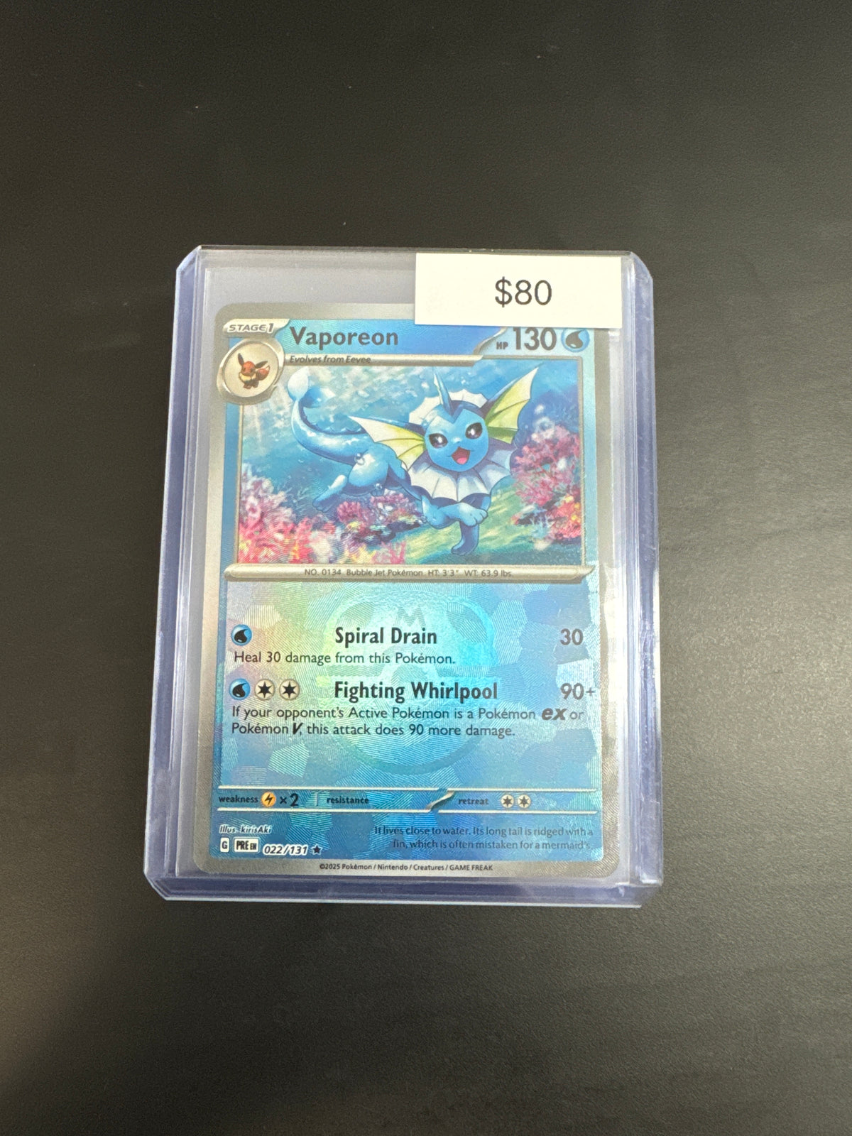 Pokémon Prismatic Vaporeon Master Ball 022/131