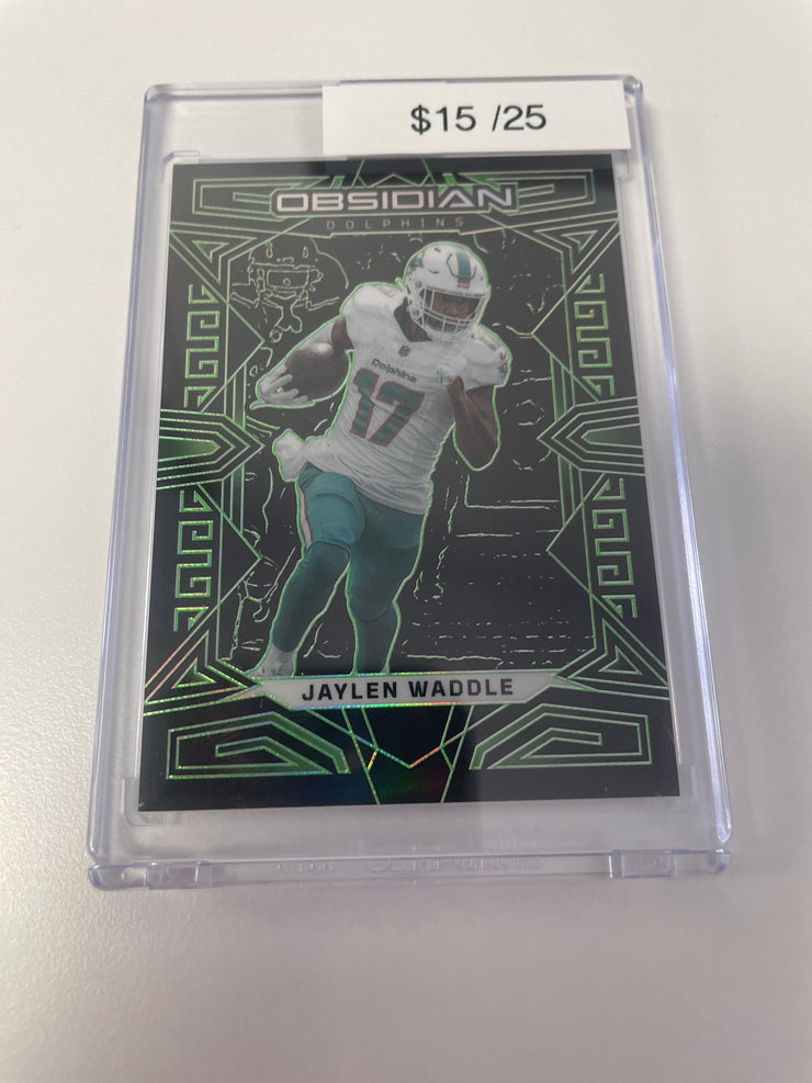 2023 Obsidian Jaylen Waddle Electric Etch Green /25 