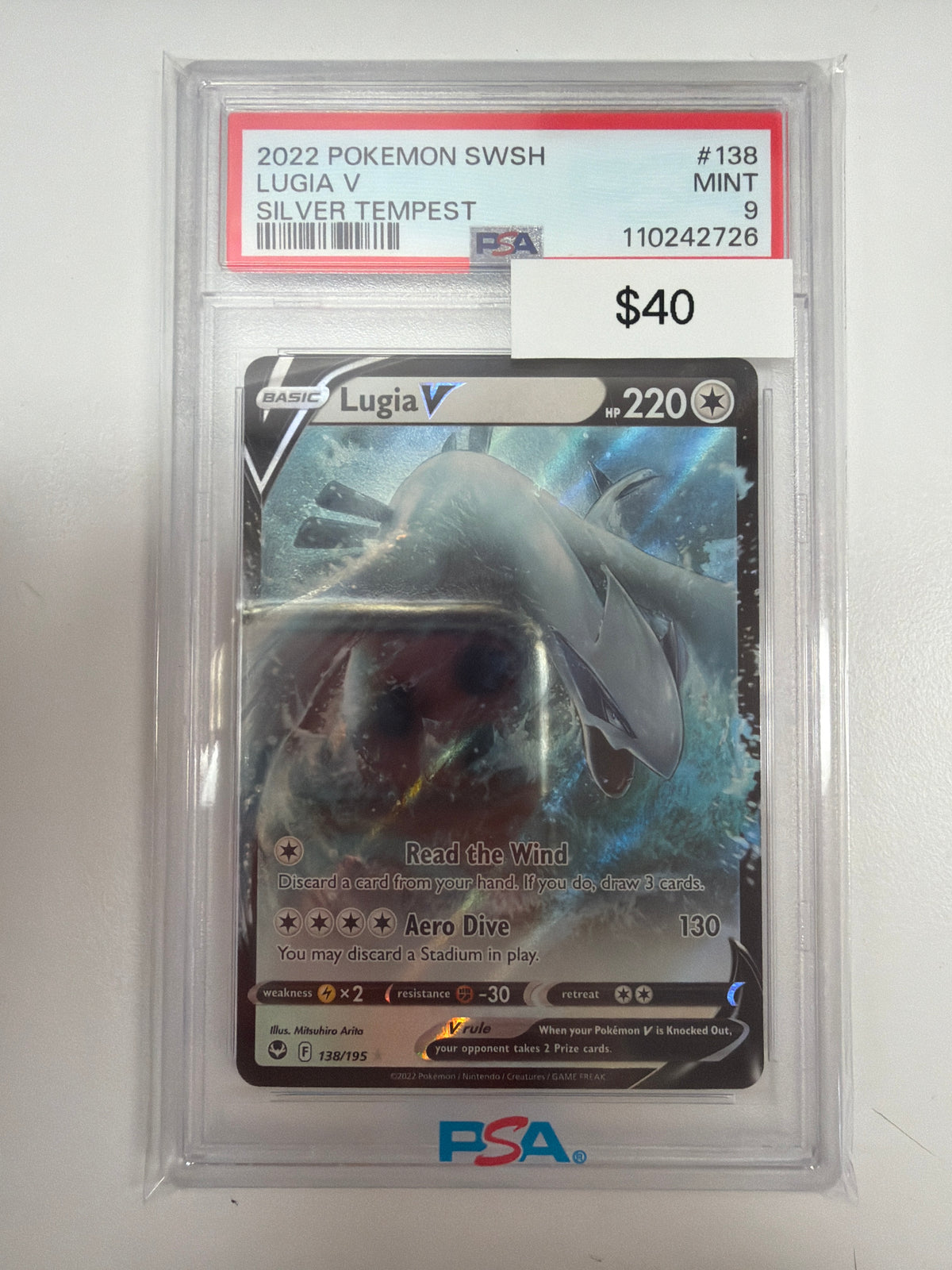 Pokemon Lugia V 138/195 PSA 9