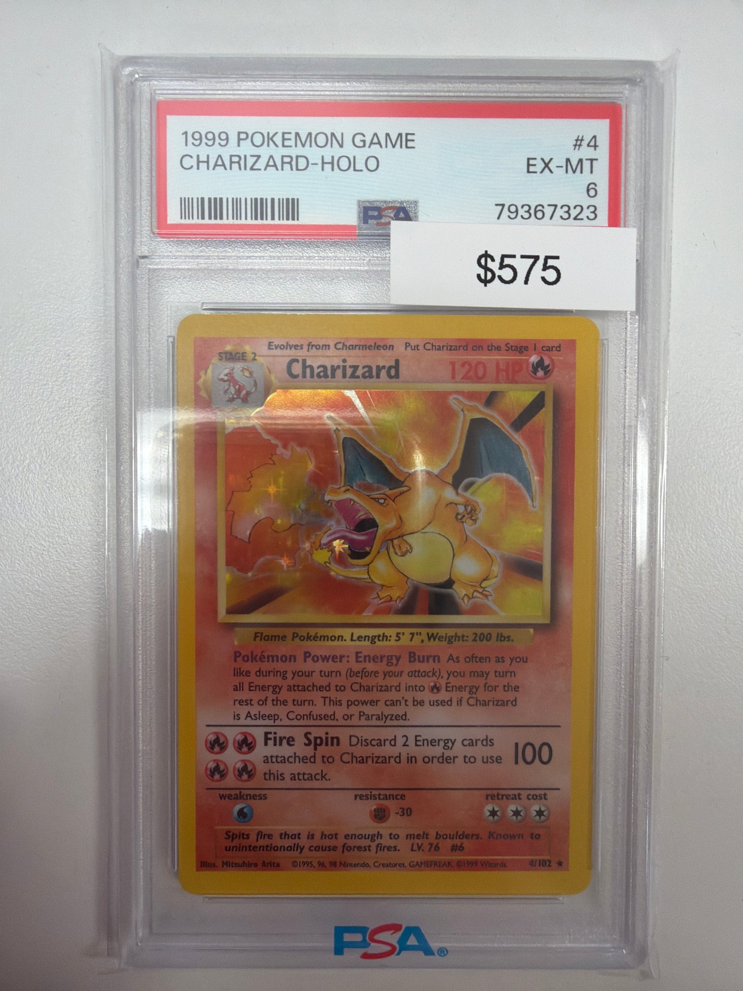 Pokemon Charizard 4/102 PSA 6