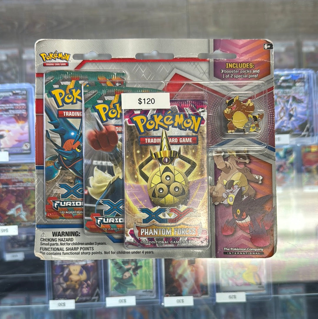 Pokémon Furious Fists Phantom Forces 3 Pack Blister