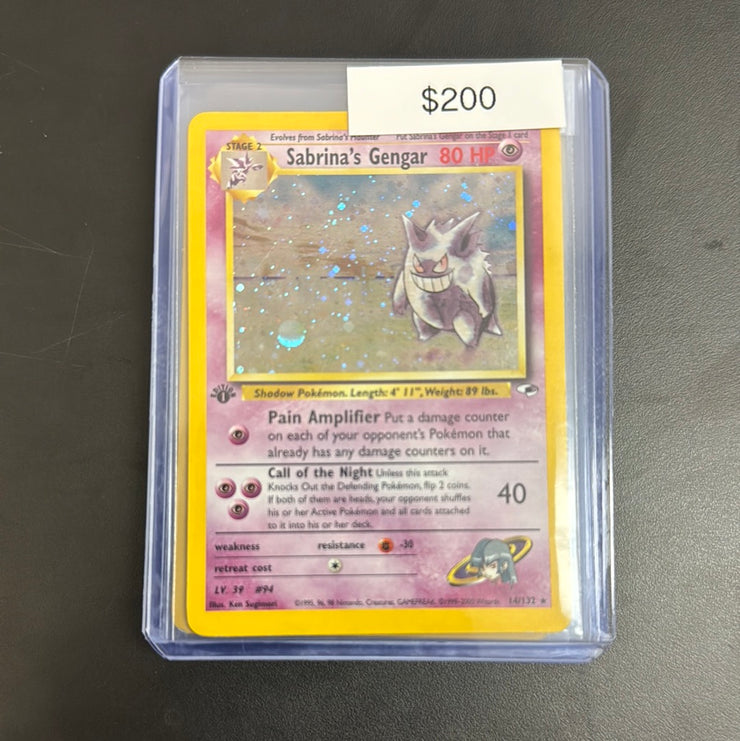 Pokémon Sabrina Gengar Holo 1st Ed. 14/132