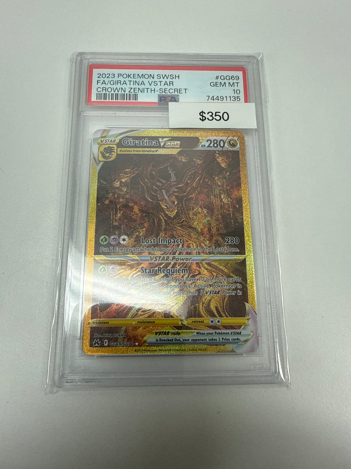 Pokemon Giratina Vstar SR #gg69/gg70 PSA 10