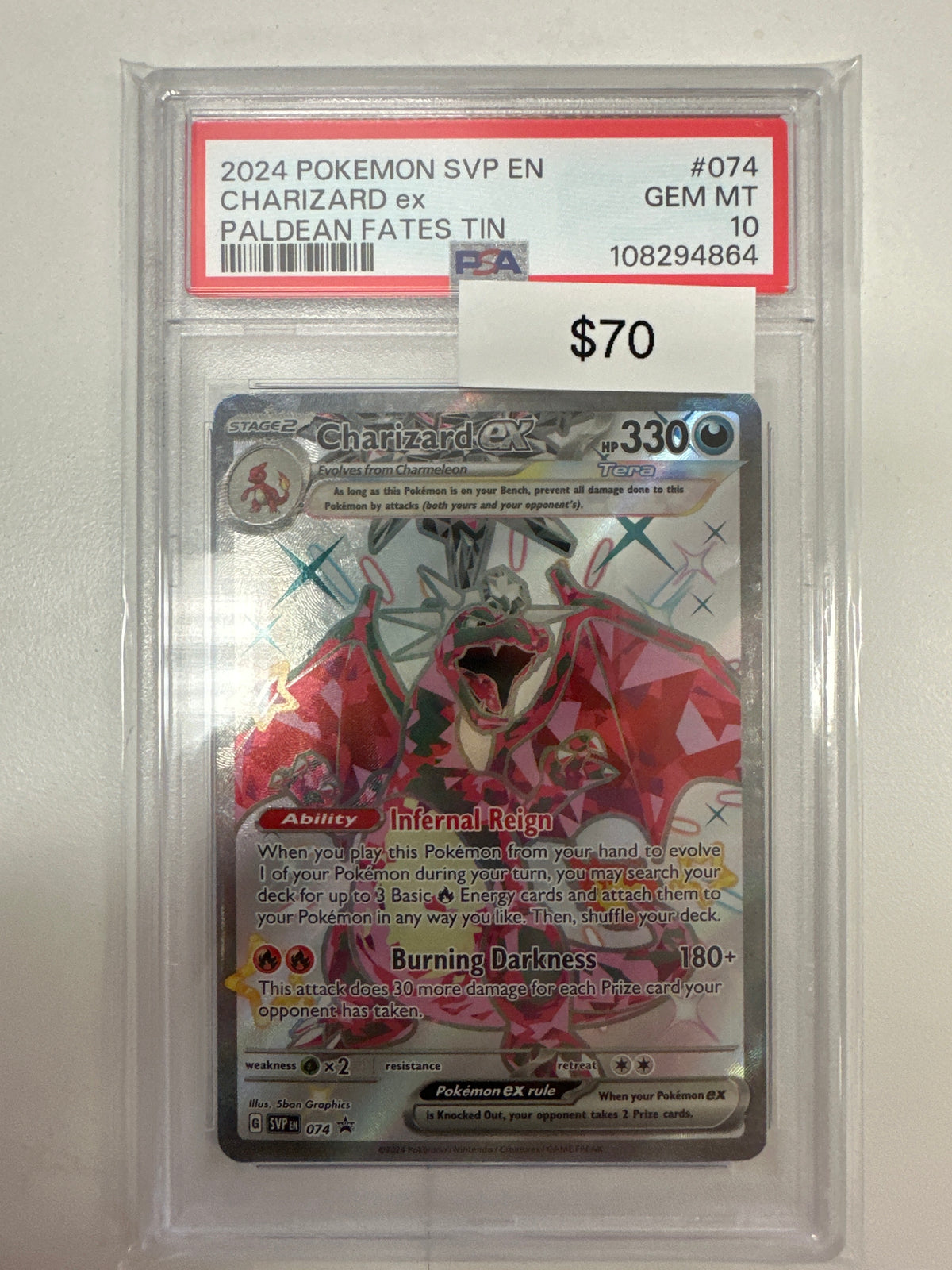 Pokemon Charizard EX 074 PSA 10