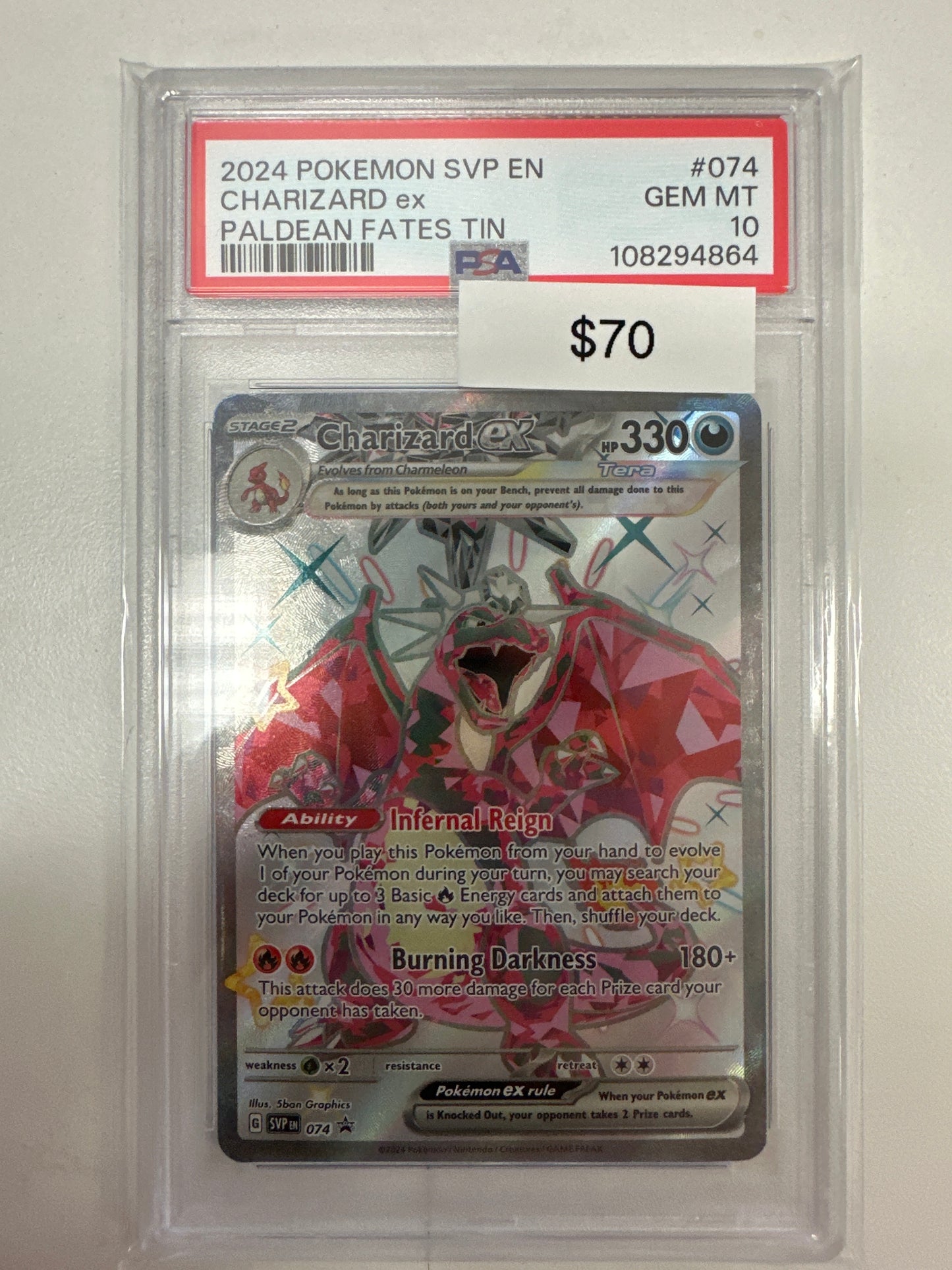 Pokemon Charizard EX 074 PSA 10