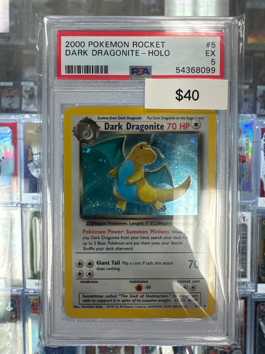 Pokemon Dark Dragonite 5/82 Holo PSA 5