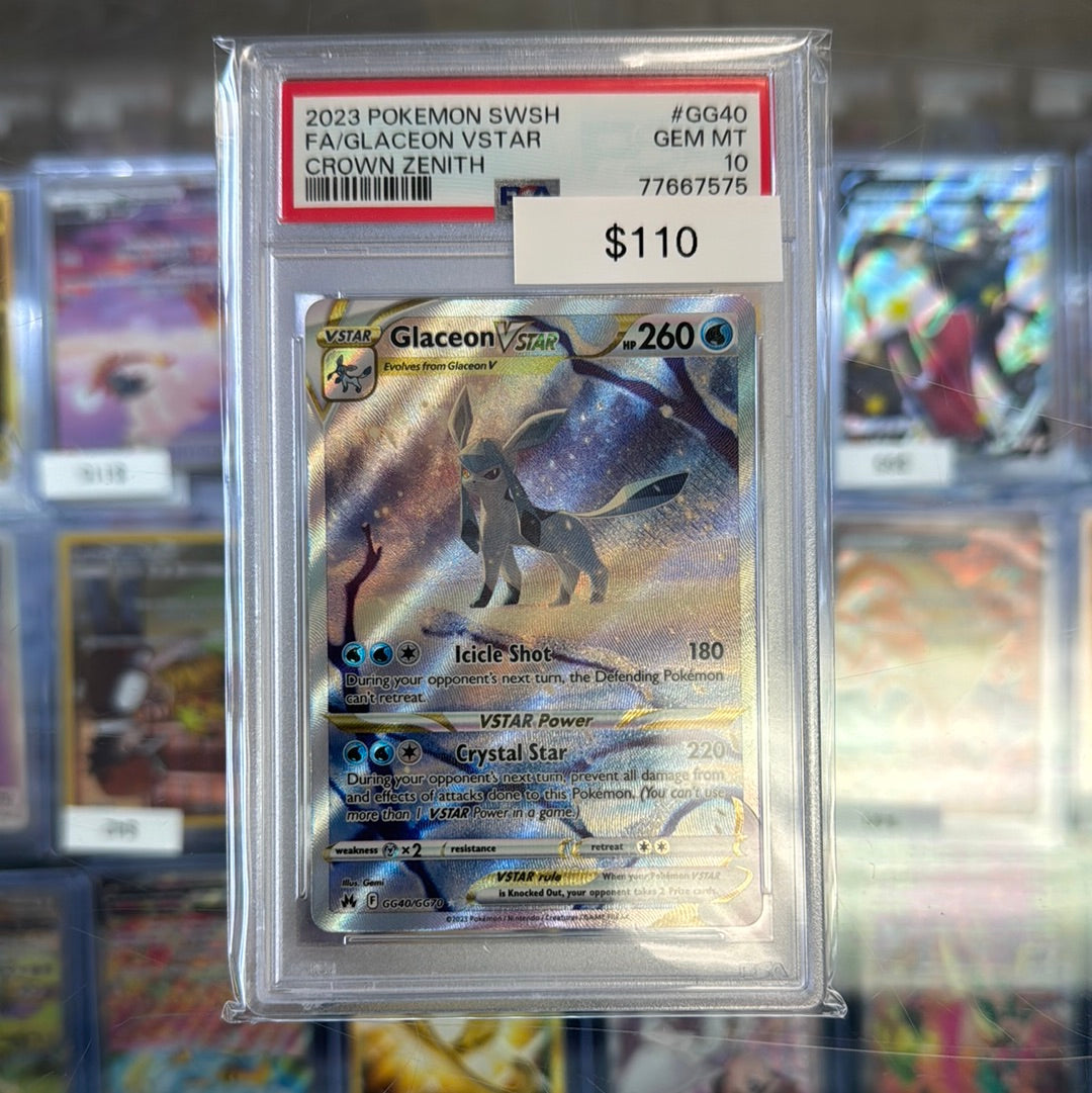 Glaceon VSTAR CROWM ZENITH PSA 10