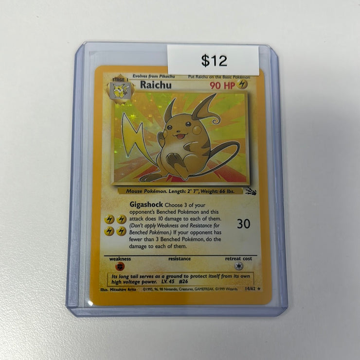 Pokémon Raichu Fossil Holo 14/62