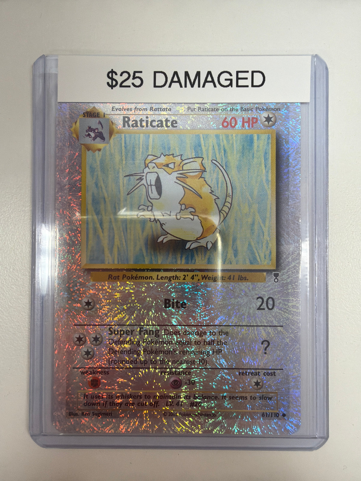 Pokemon Raticate 61/110 Damaged