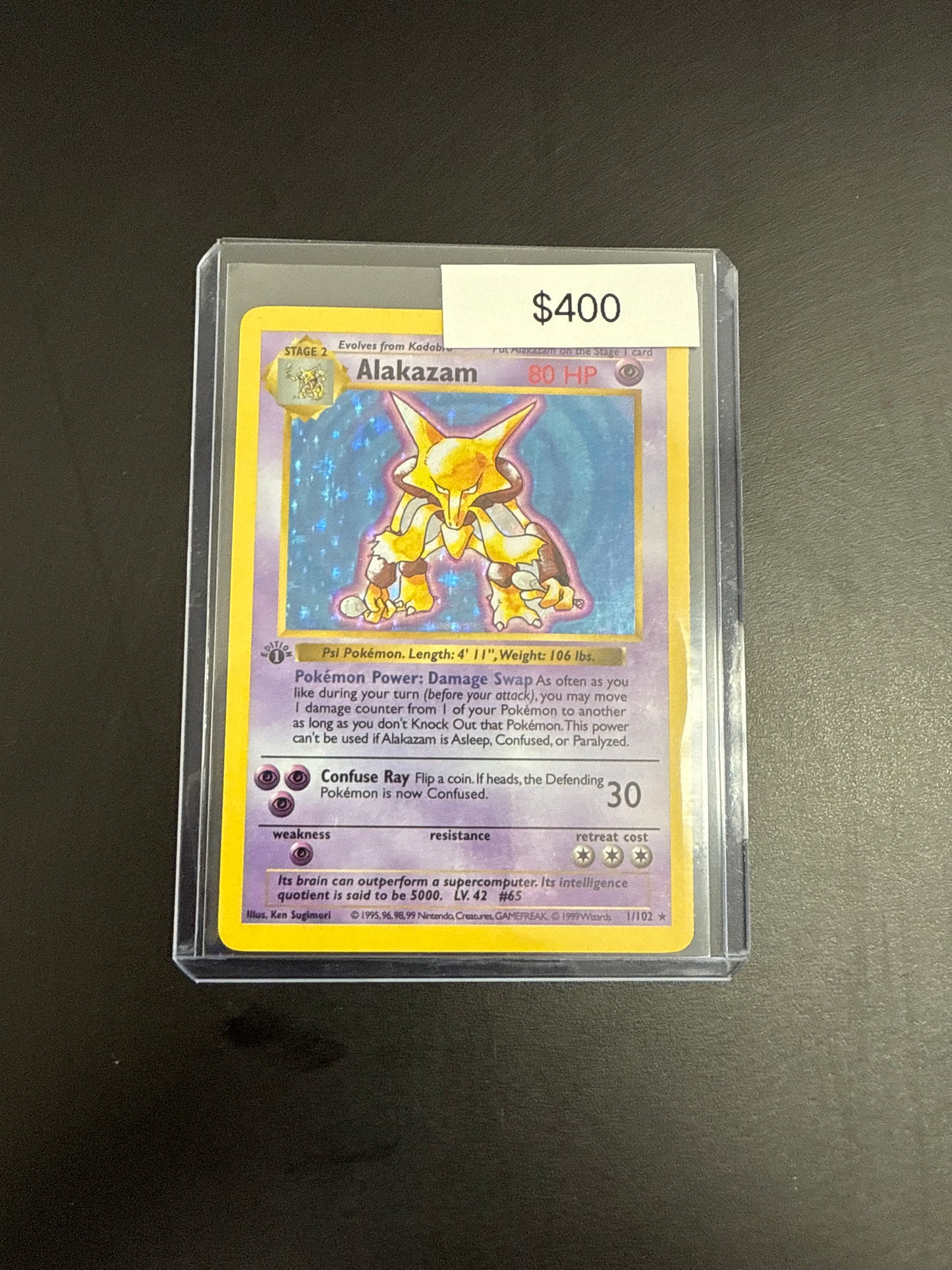 Pokémon Alakazam Shadowless 1st Ed. 1/102