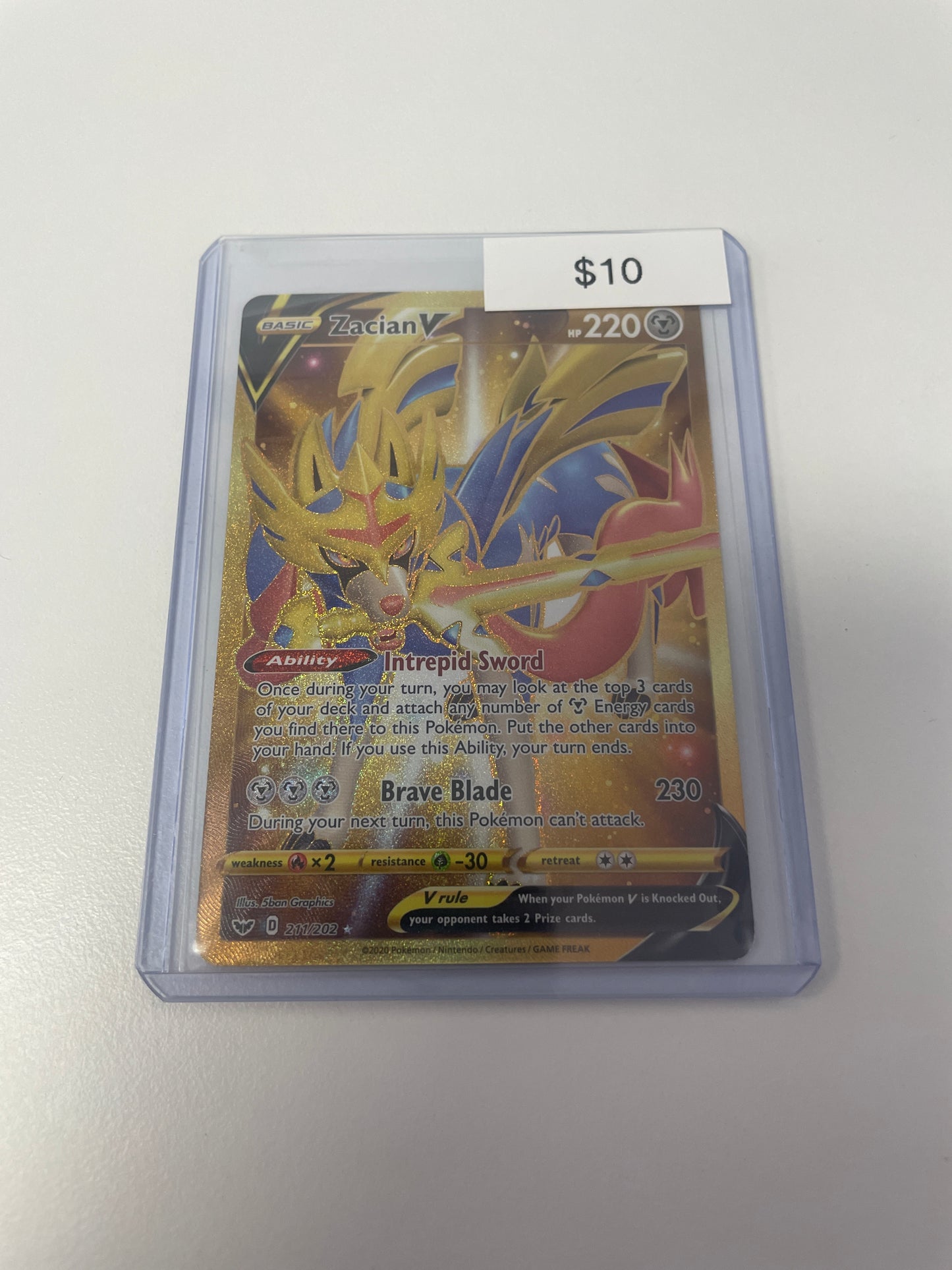 Pokemon Zacian V Gold #211/202