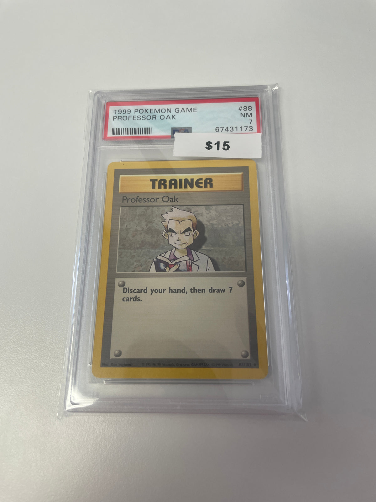 1999 Professor Oak Trainer #88/102 PSA 7