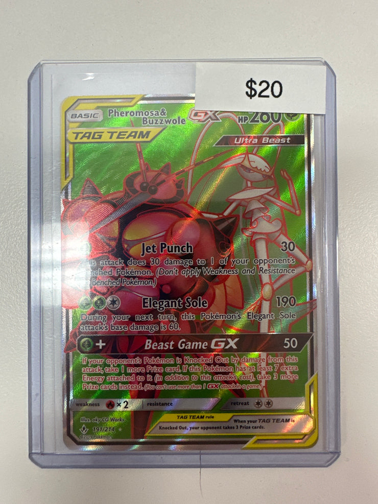 Pokemon Pheromosa & Buzzwole GX 191/214