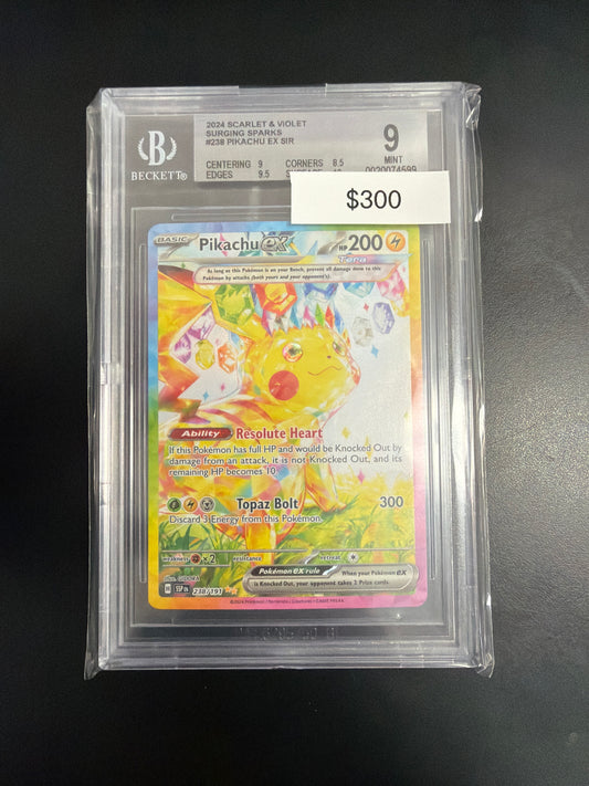 Pokemon Surging Sparks Pikachu EX #238/191 BGS 9
