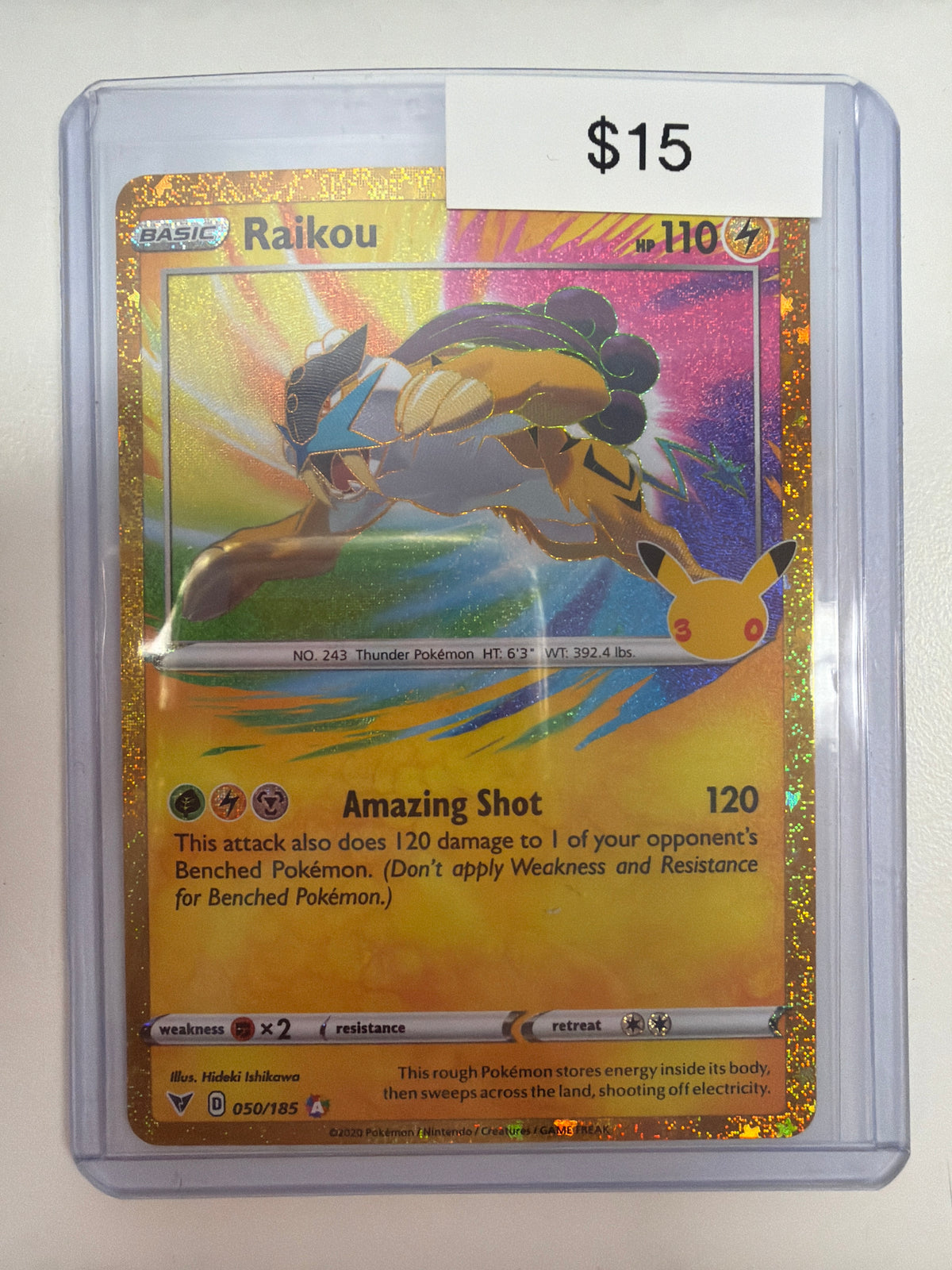 Pokemon Raikou 30th Anniversary 050/185