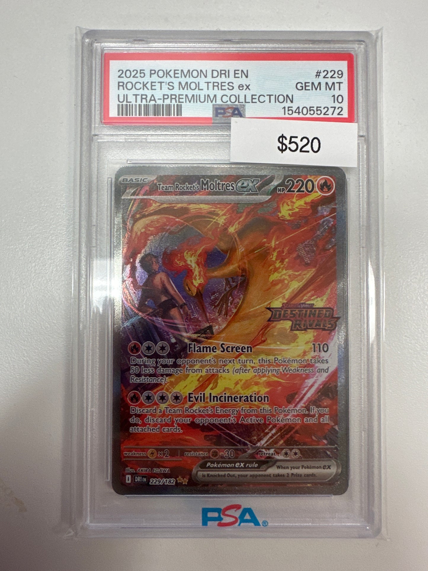 Pokemon Team Rocket’s Moltres ex 229/182