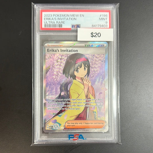 Pokémon Erika's Invitation Ultra Rare 196/165 PSA 9