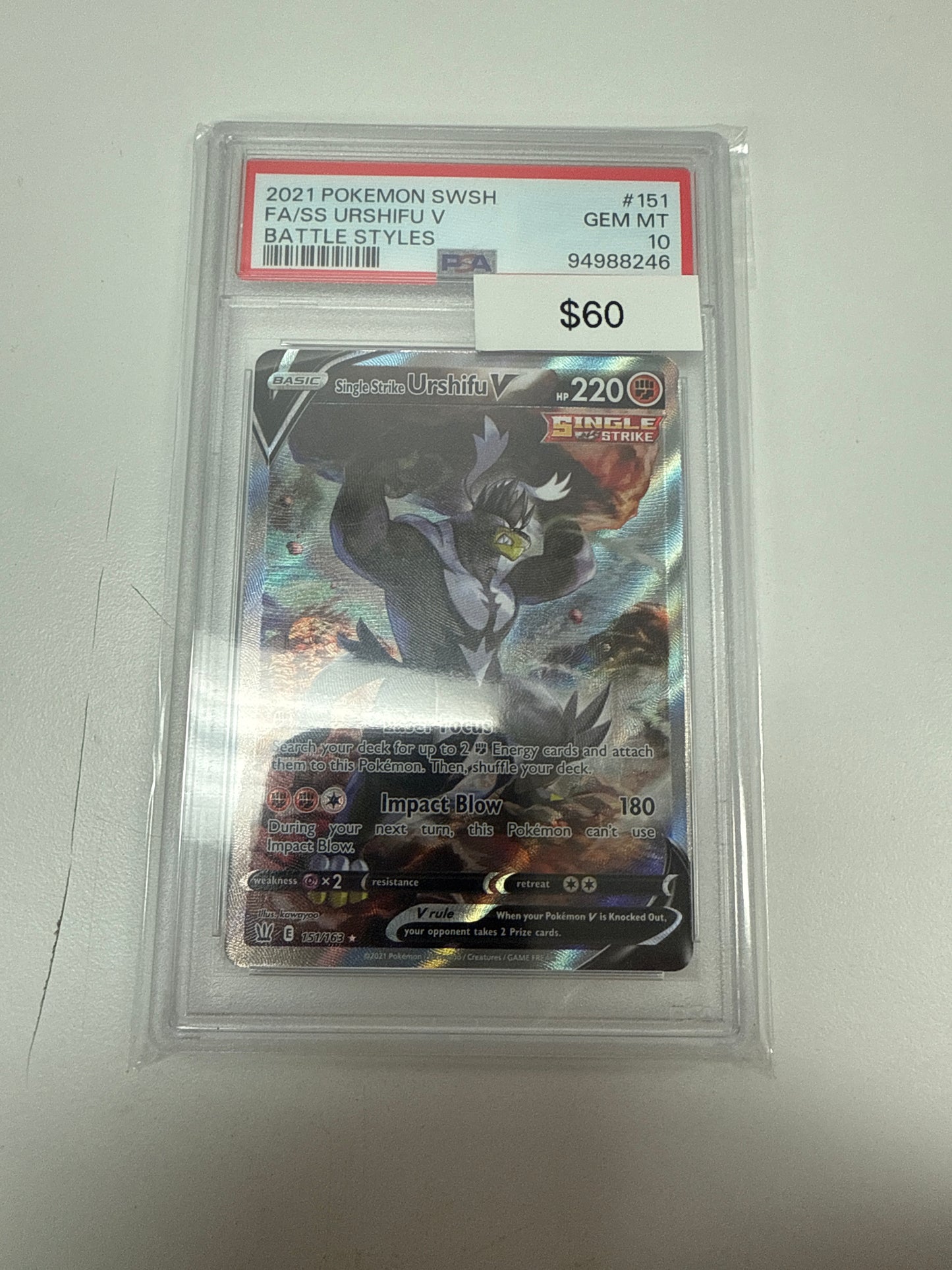 Battle Styles Urshifu V #151/163 PSA 10