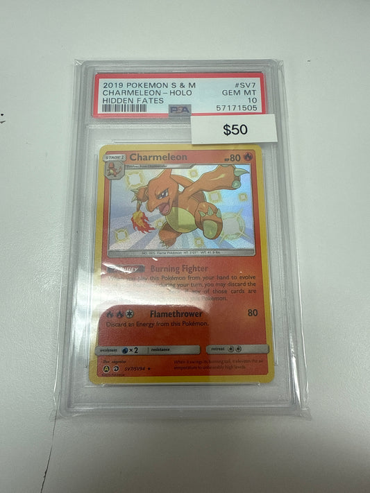 Hidden Fates Charmeleon #sv7/sv94 PSA 10