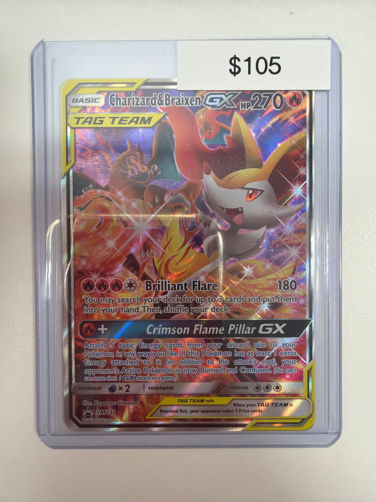 Pokemon Charizard & Braixen GX SM230
