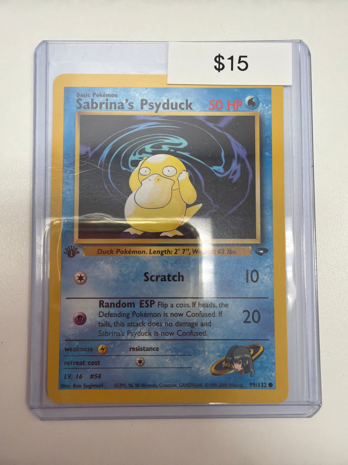 Pokemon Sabrina’s Psyduck 1st Edition 99/132