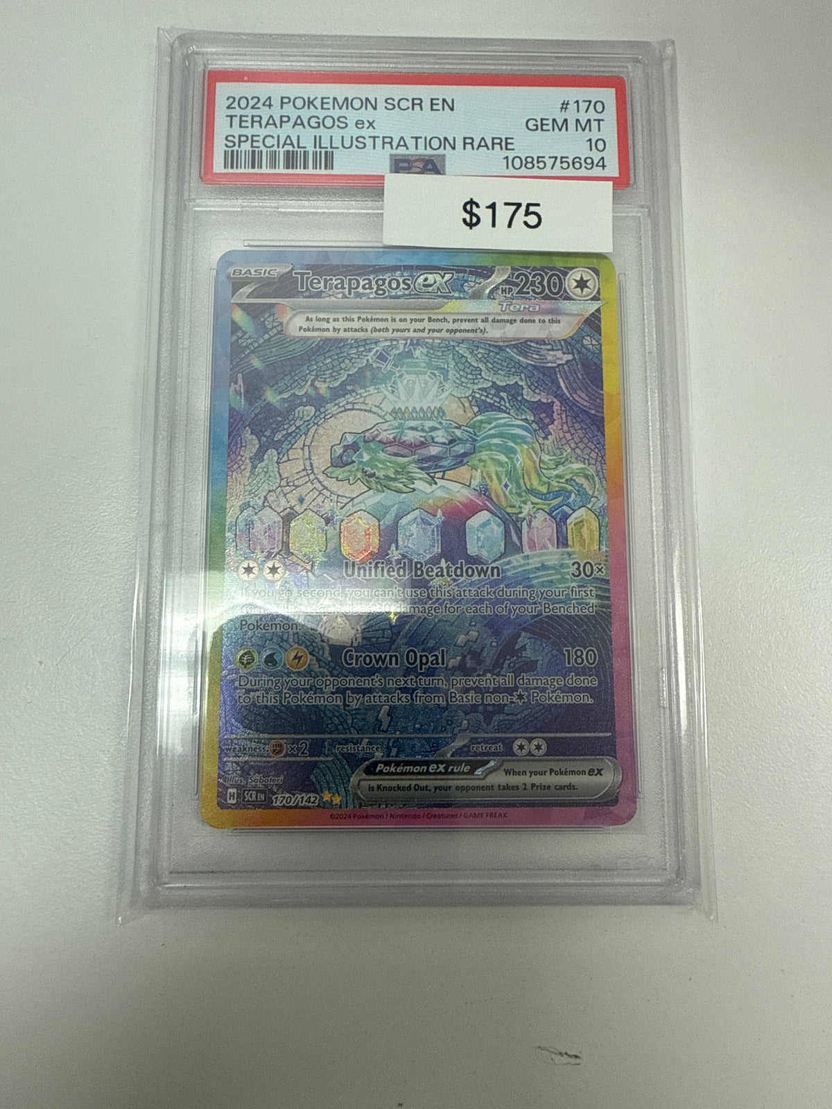 Pokemon Terapagos Ex #170/142 PSA 10