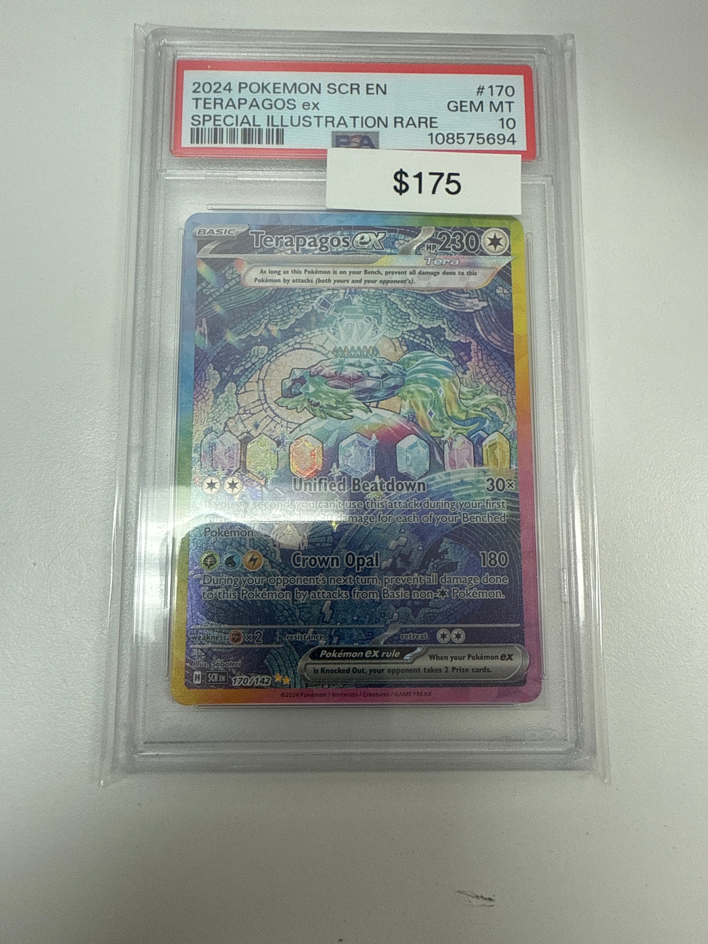 Pokemon Terapagos Ex #170/142 PSA 10