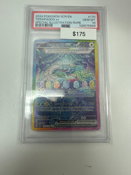 Pokemon Terapagos Ex #170/142 PSA 10