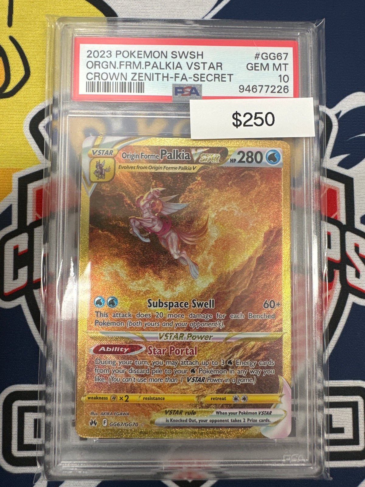 Pokemon Crown Zenith Palkia Vstar Secret Rare GG67/GG70 PSA 10