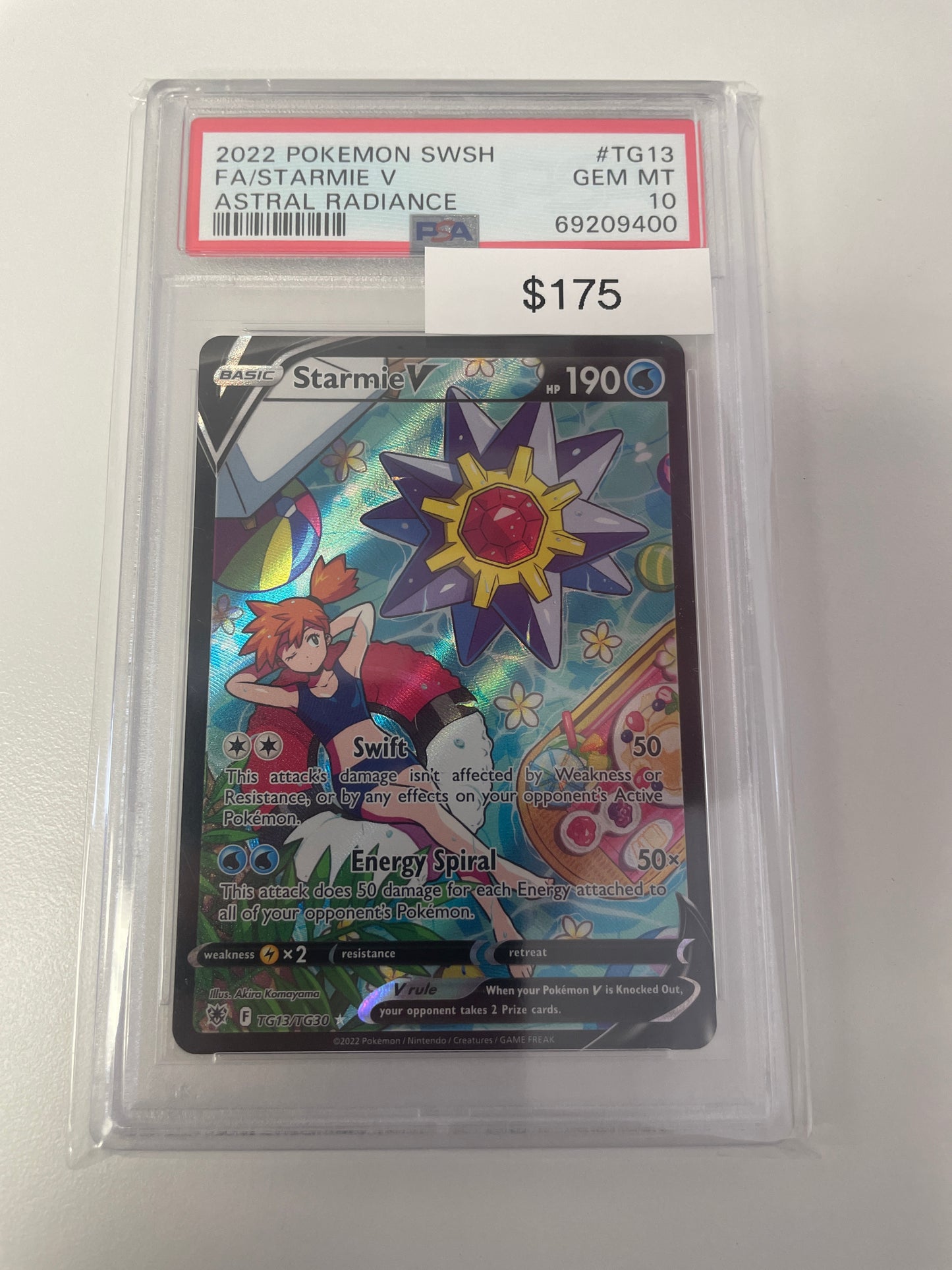 Pokemon Starmie V Astral Radiance #tg13/tg30 PSA 10