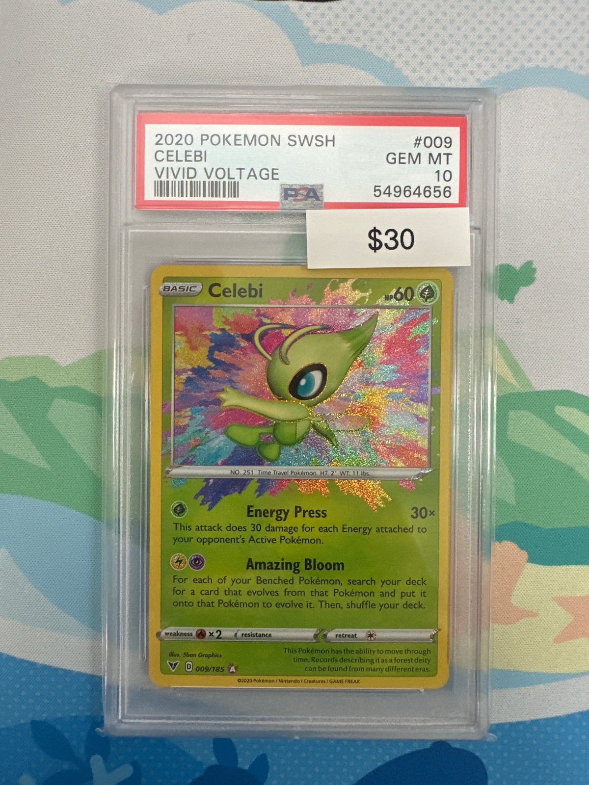 2020 Pokemon Vivid Voltage Celebi Amazing Rare #009 PSA 10