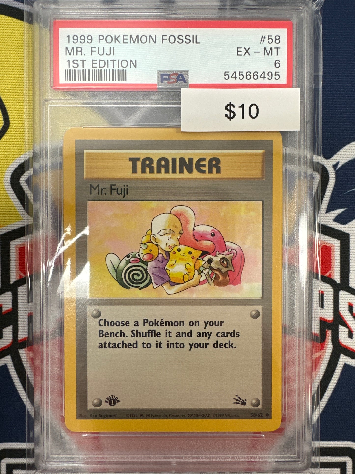 Pokemon Mr. Fuji 58/62 1st Edition PSA 6