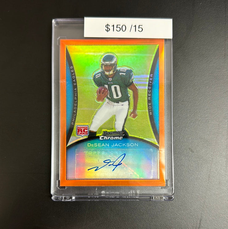 2008 Desean Jackson Rookie Auto Orange /15 