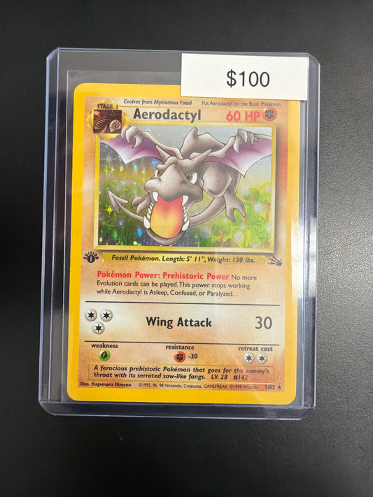 Pokemon Fossil 1st Edition Aerodactyl #1/62