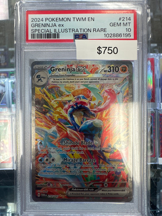 Pokemon Twilight Masquerade Greninja ex 214/167 PSA 10