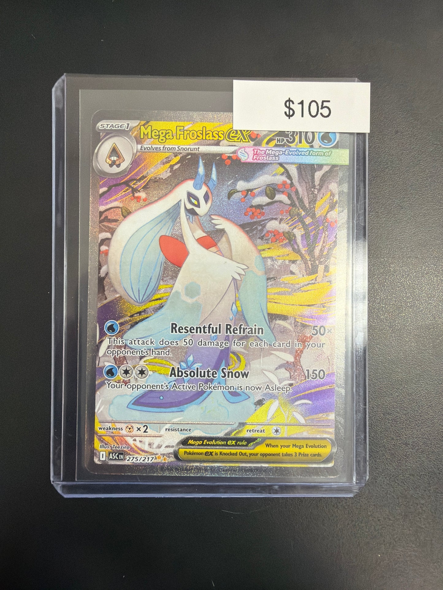 Pokemon Ascended Heroes Mega Froslass EX #275/217