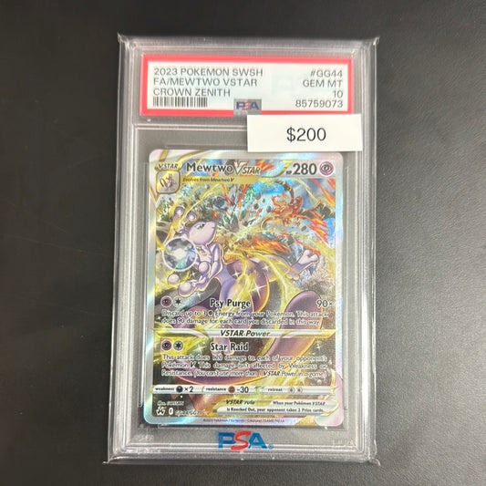 Pokémon Crown Zenith Mewtwo VSTAR PSA 10