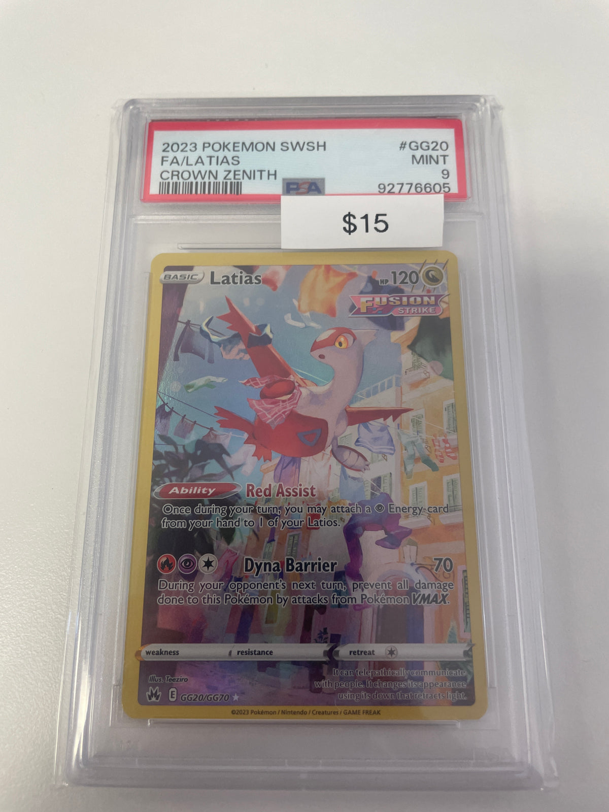 Pikemon Latias #gg20/gg70 PSA 9