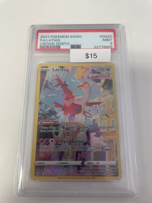Pikemon Latias #gg20/gg70 PSA 9