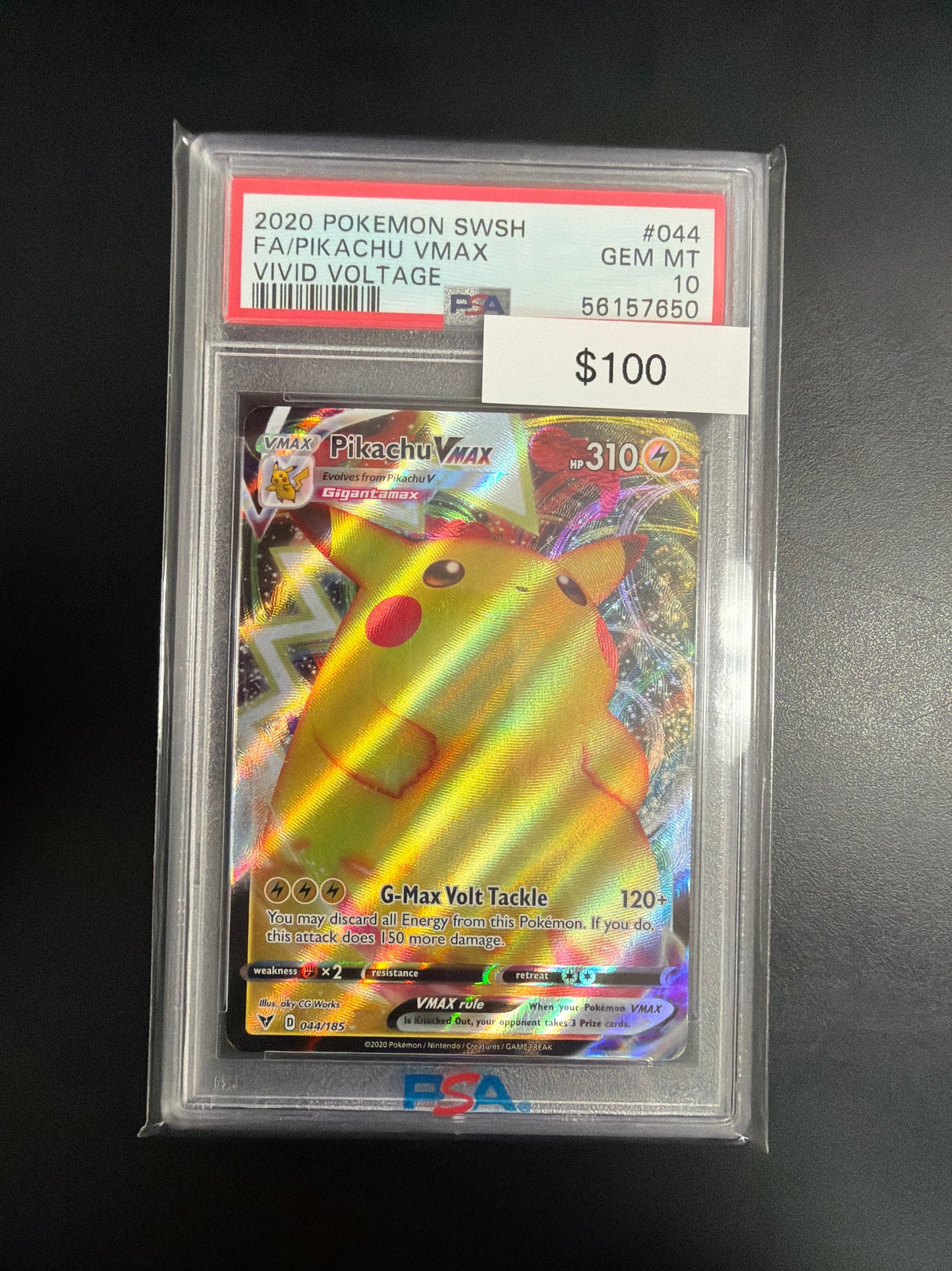 Pokemon Pikachu VMAX #044 PSA 10