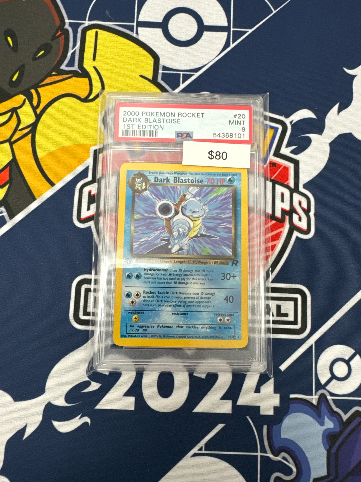 2000 Pokémon Rocket Dark Blastoise 1st Ed. #20 PSA 9